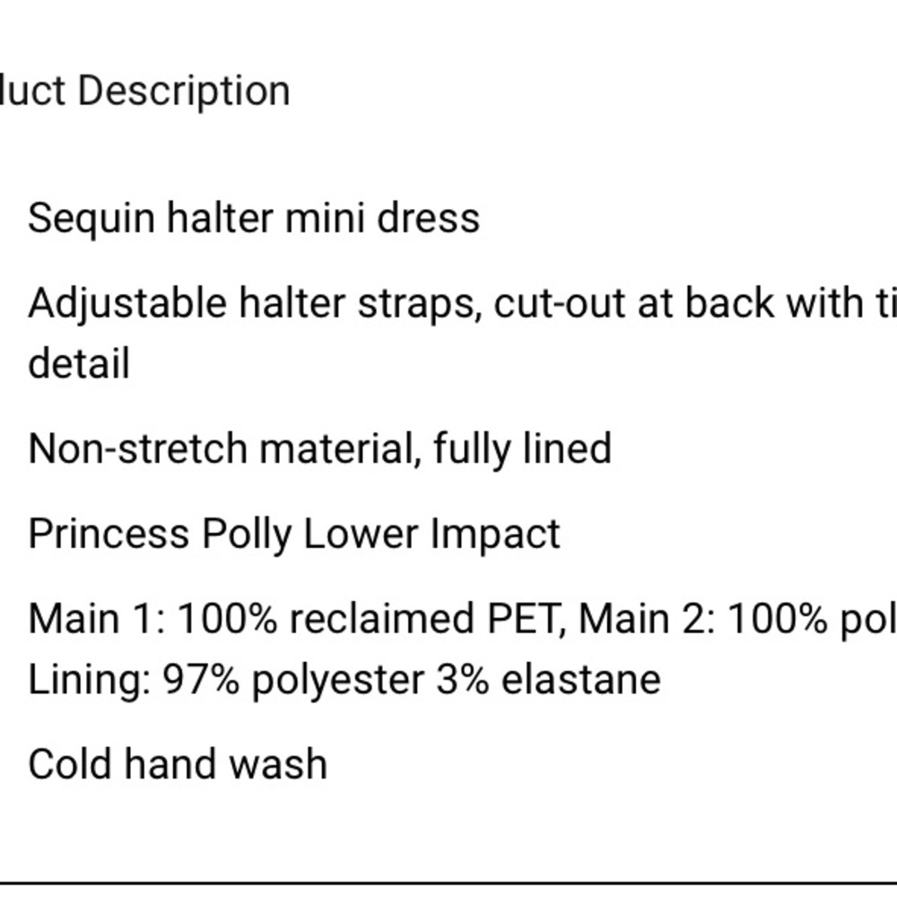 Princess Polly Flourescent Silver Sequins Halter Mini Dress - Picture 3 of 11